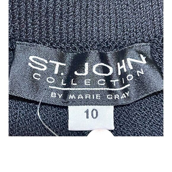 NWT St. John Evening Black Wool Blend Dress Pants Size 10 MSRP $400 Formal - Picture 3 of 8